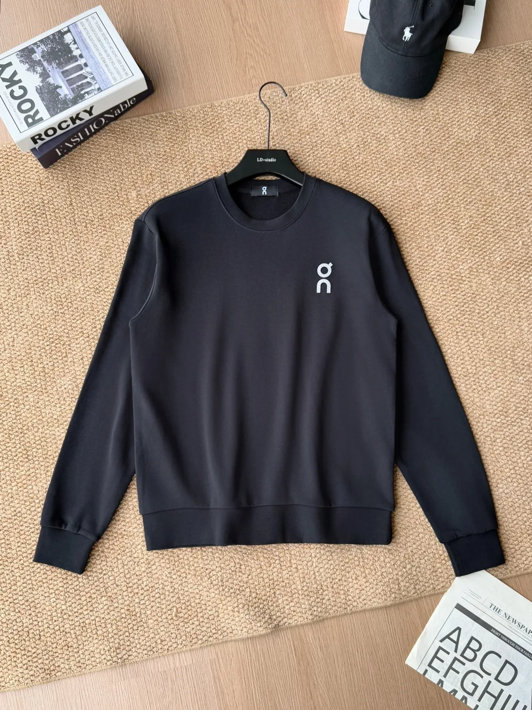 High Quality Club Tgraphic 2026 Autumn New Product Counter Same Style Printed Cotton Round Neck Sweater Gram Pure Cotton Terry M.L.XL 2XL QU-W 3092